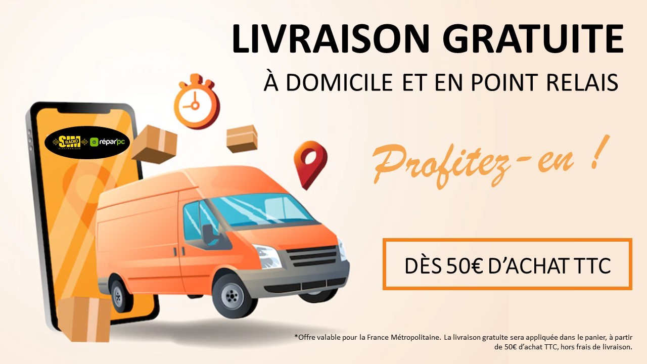 Livraison gratuite à partir de 50€ d'achat chez Sim Radio à Saint-Étienne